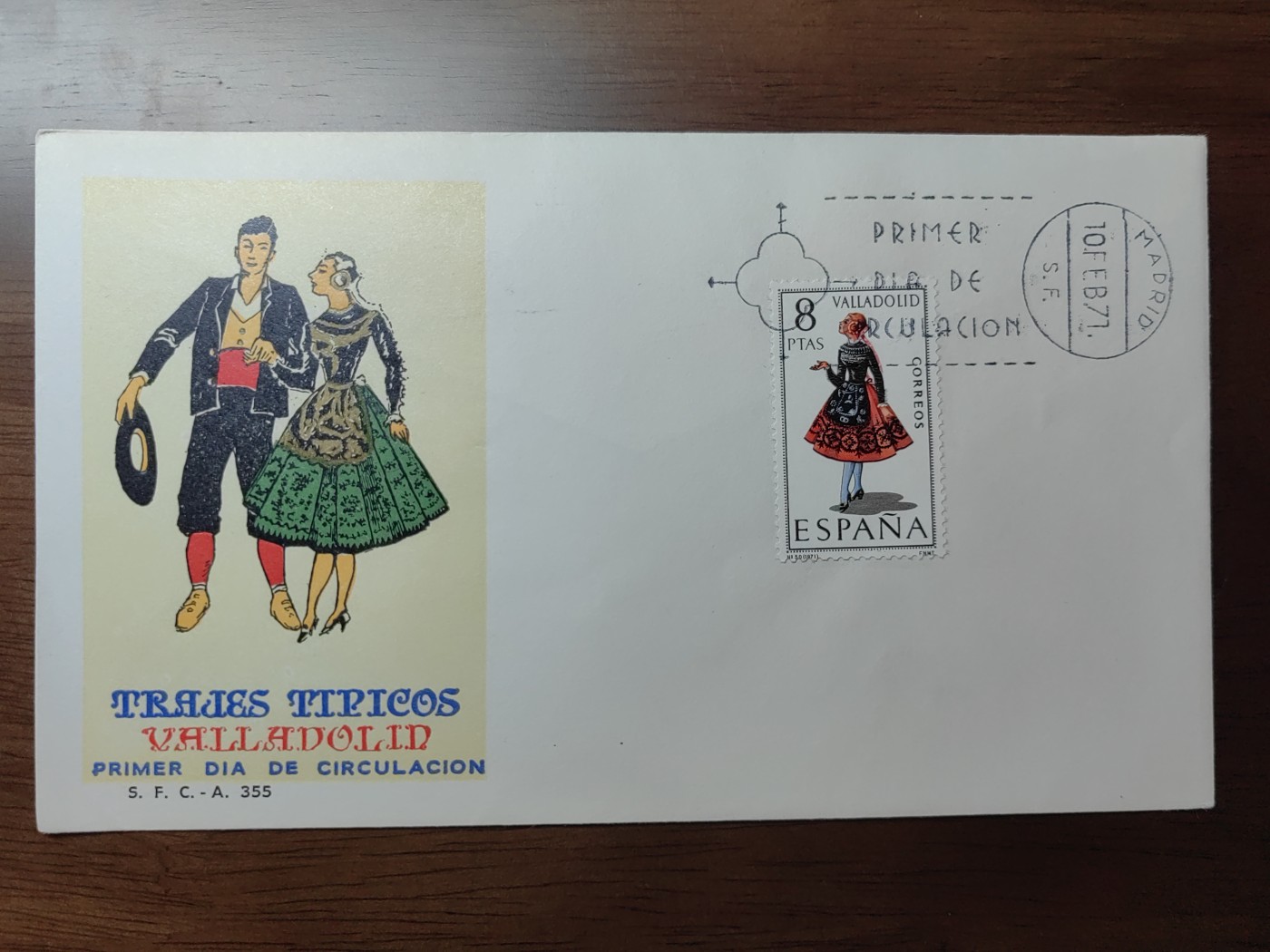 多国精美纪念封＆首日封第⑩场（0元起拍来捡漏） 西班牙1967-71年发行 各地民族服装 女子服饰 