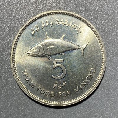回流精品，近期最后一场，不再留存，满百包邮，不满百一律9元邮费或者到付 - 1977年马尔代夫🇲🇻FAO（联合国粮食及农业组织）纪念币 直径35.5毫米大镍币 限量发行一万五千枚
