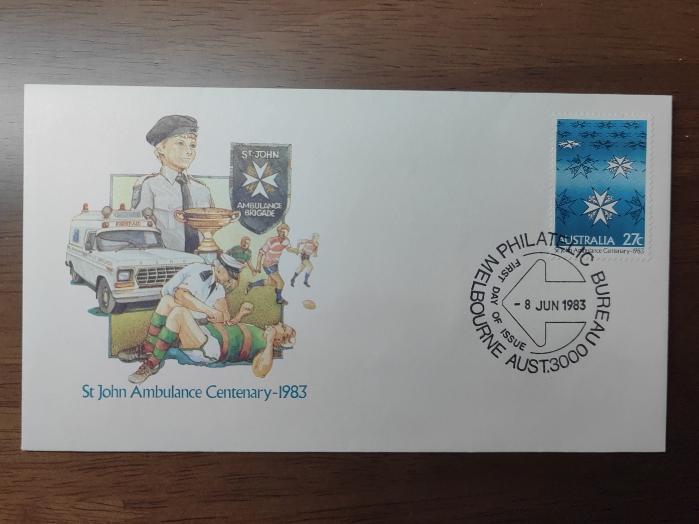 多国精美纪念封＆首日封第⑩场（0元起拍来捡漏） 澳大利亚1983年 圣约翰救伤队