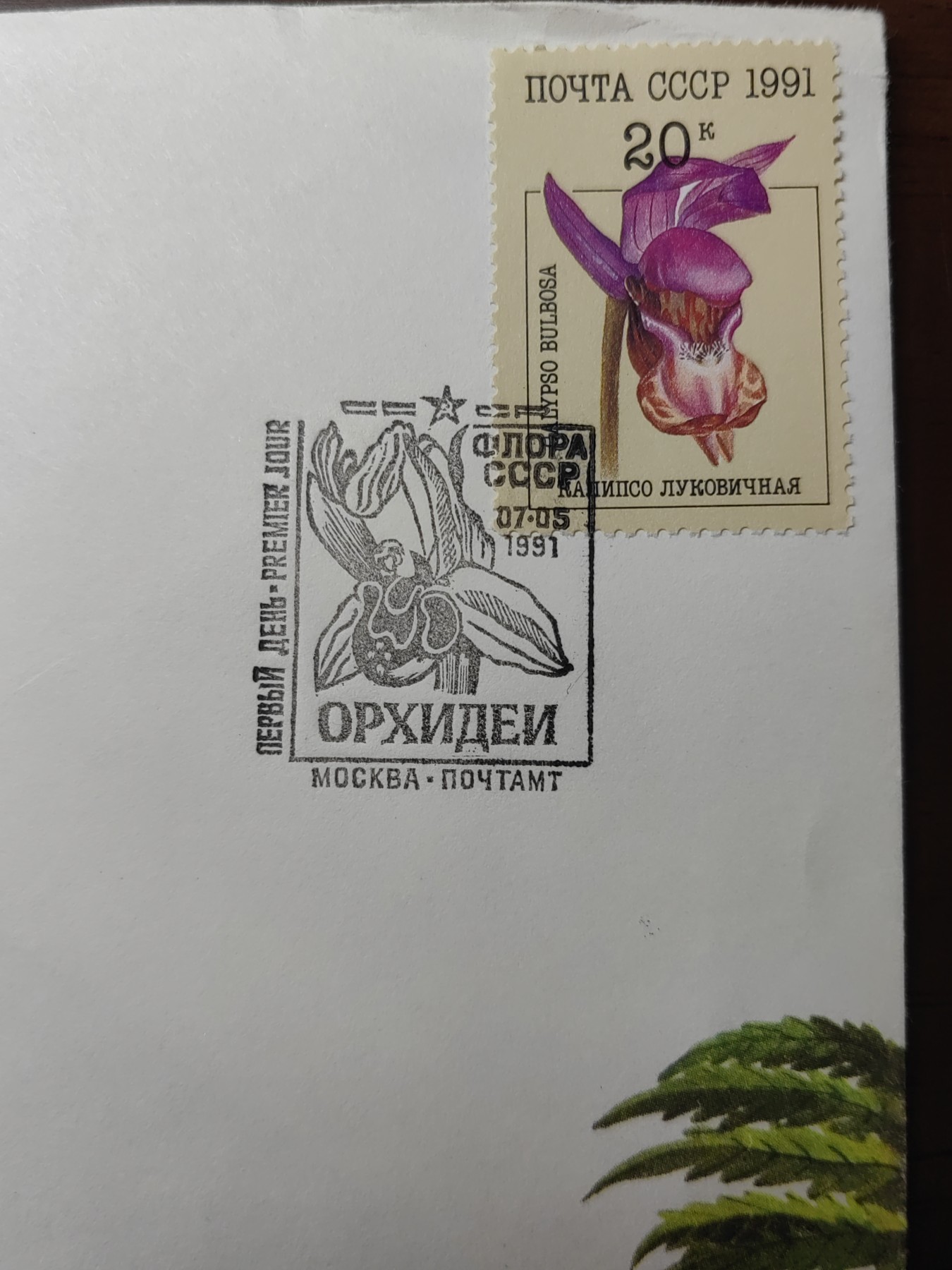 多国精美纪念封＆首日封第⑩场（0元起拍来捡漏） 苏联1991年世界珍奇兰花邮封