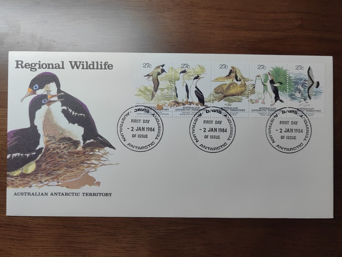 多国精美纪念封＆首日封第⑩场（0元起拍来捡漏） 澳属南极1983 极地动物 纪念邮封