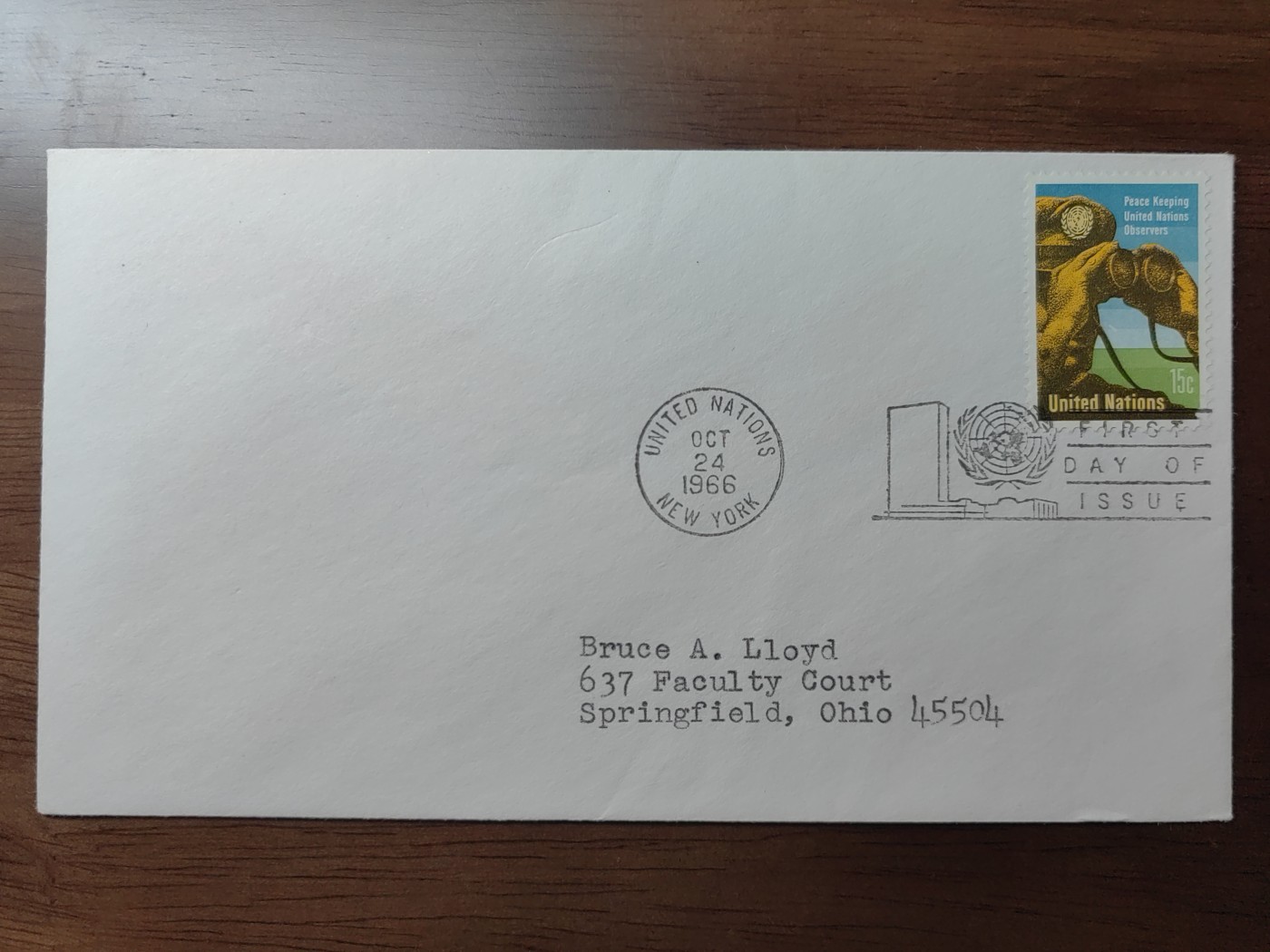 多国精美纪念封＆首日封第⑩场（0元起拍来捡漏） 联合国1966年 军事 和平观察员 
