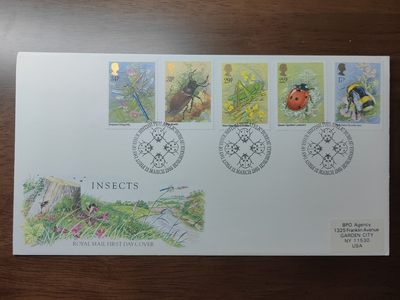 多国精美纪念封＆首日封第⑩场（0元起拍来捡漏） - 英国1985年昆虫
