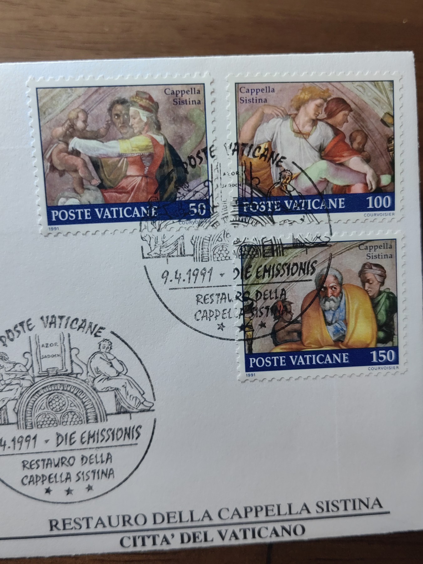 多国精美纪念封＆首日封第⑩场（0元起拍来捡漏） 梵蒂冈 1991年 修建西斯廷教堂纪念邮封