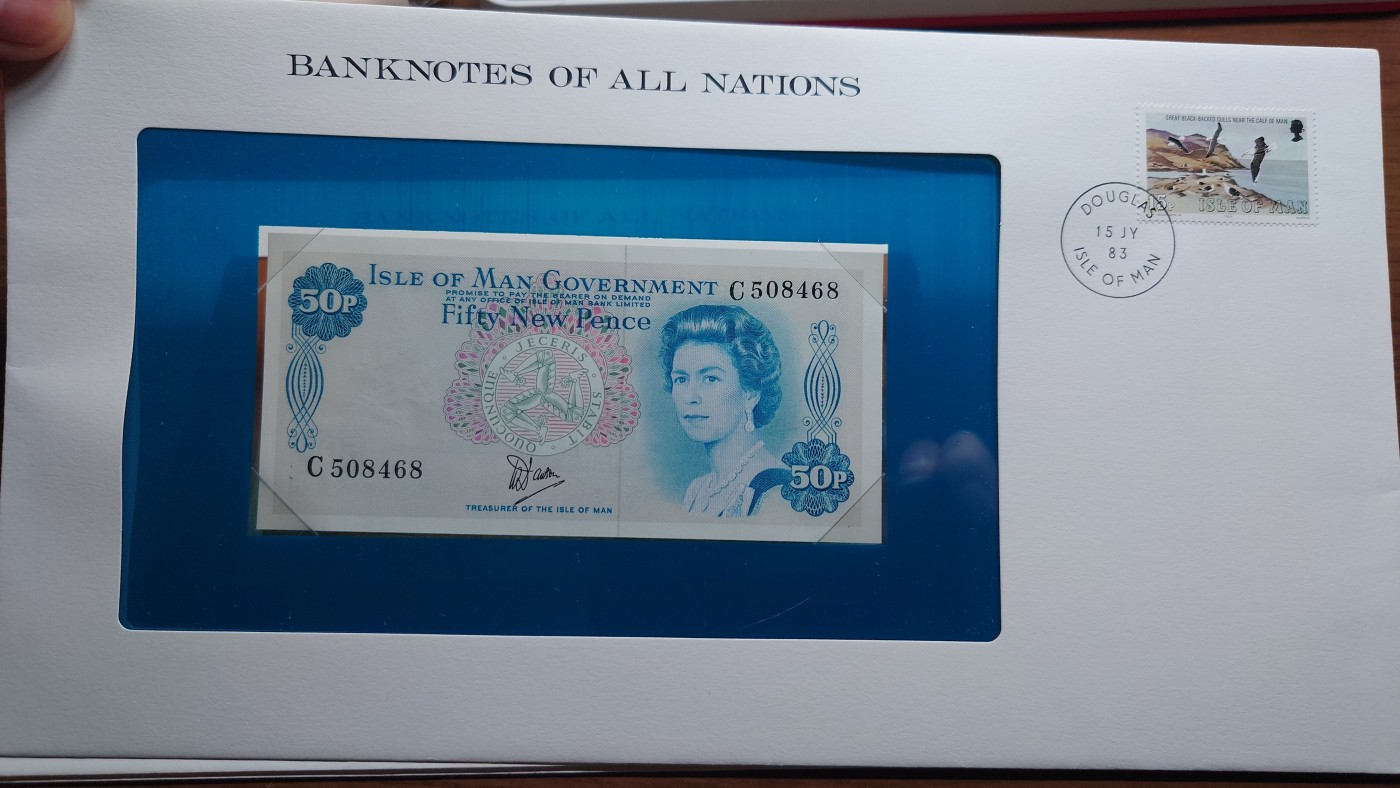 陆续更新【世界钱币】精选微拍第73期暨2023年第二十期 全新纸质裸钞低价起拍(第二场) 马恩岛50便士 富兰克林邮币封 全新