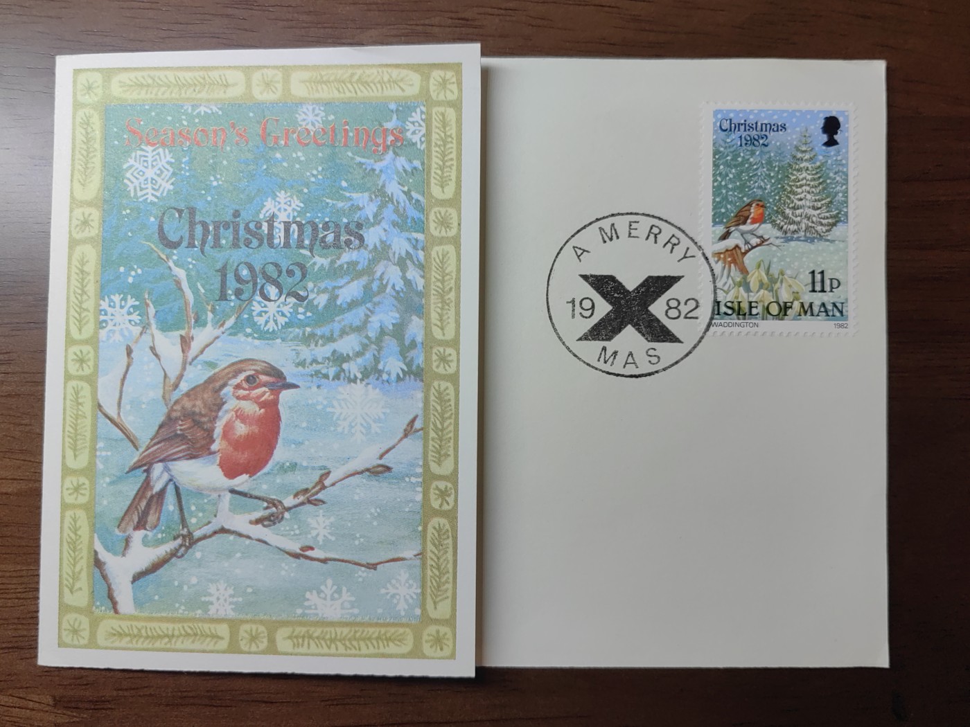 多国精美纪念封＆首日封第⑩场（0元起拍来捡漏） 马恩岛1982 圣诞快乐