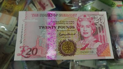 陆续更新【世界钱币】精选微拍第73期暨2023年第二十期 全新纸质裸钞低价起拍(第二场) - 2023年格恩西岛20镑 全新绝品无47尾号239