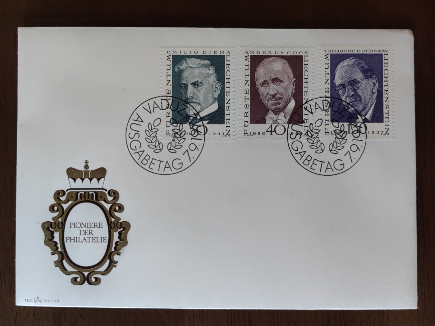 多国精美纪念封＆首日封第⑩场（0元起拍来捡漏） 列支敦士登1969年 集邮先驱人物邮票，雕刻版、