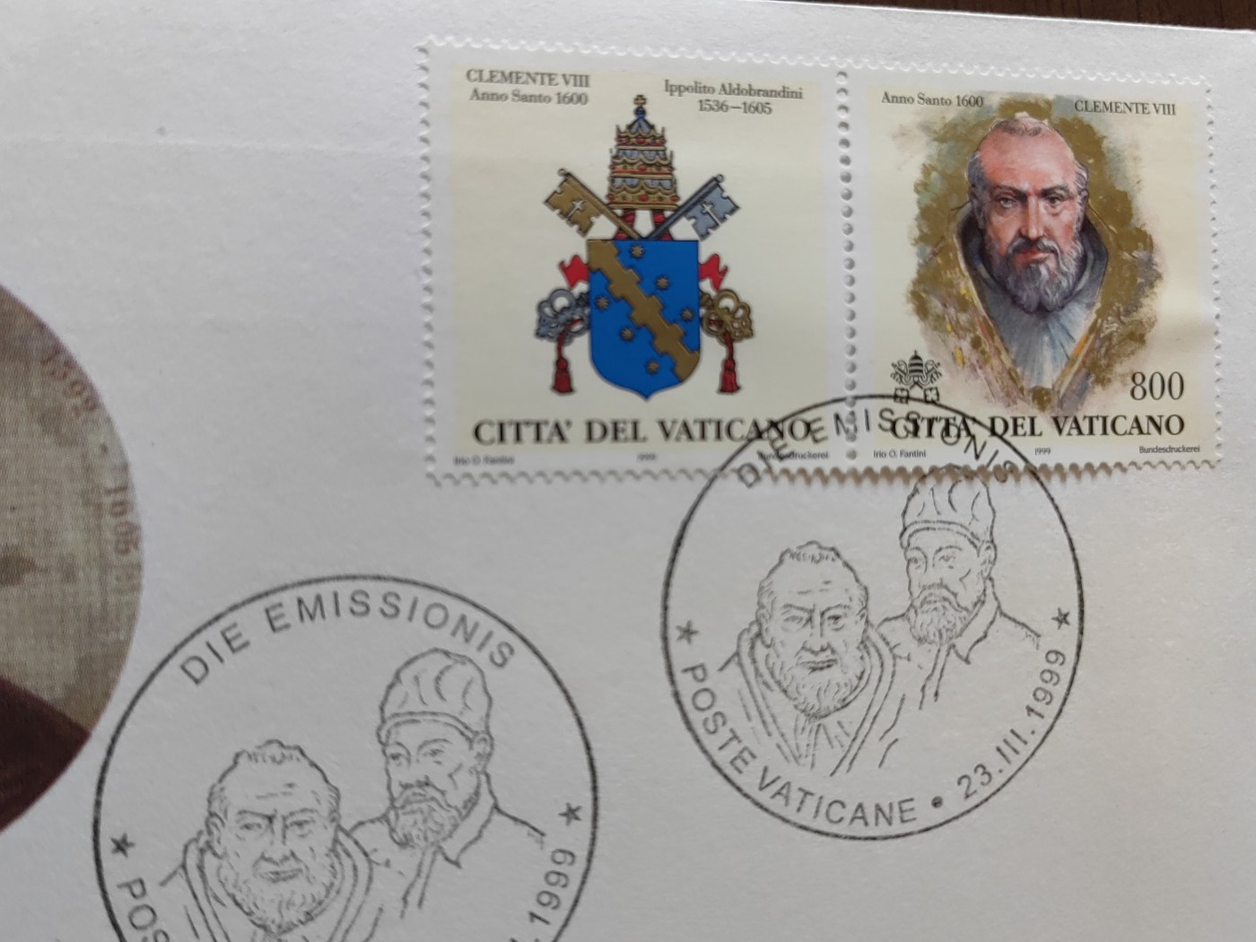 多国精美纪念封＆首日封第⑩场（0元起拍来捡漏） 梵蒂冈1999 人物 绘画 徽章 