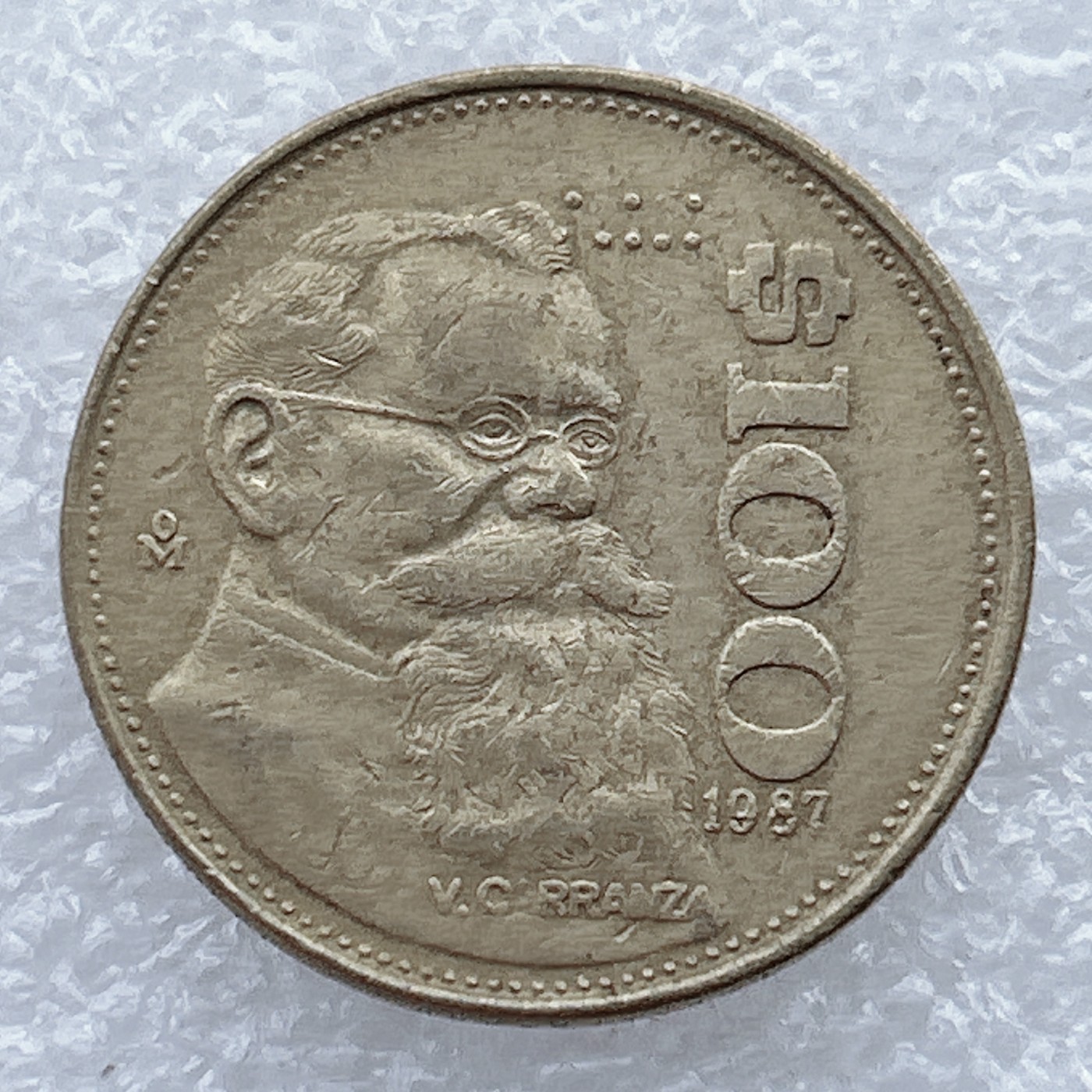 全场一元起拍 世界钱币散币场 第25期 墨西哥100比索1987年