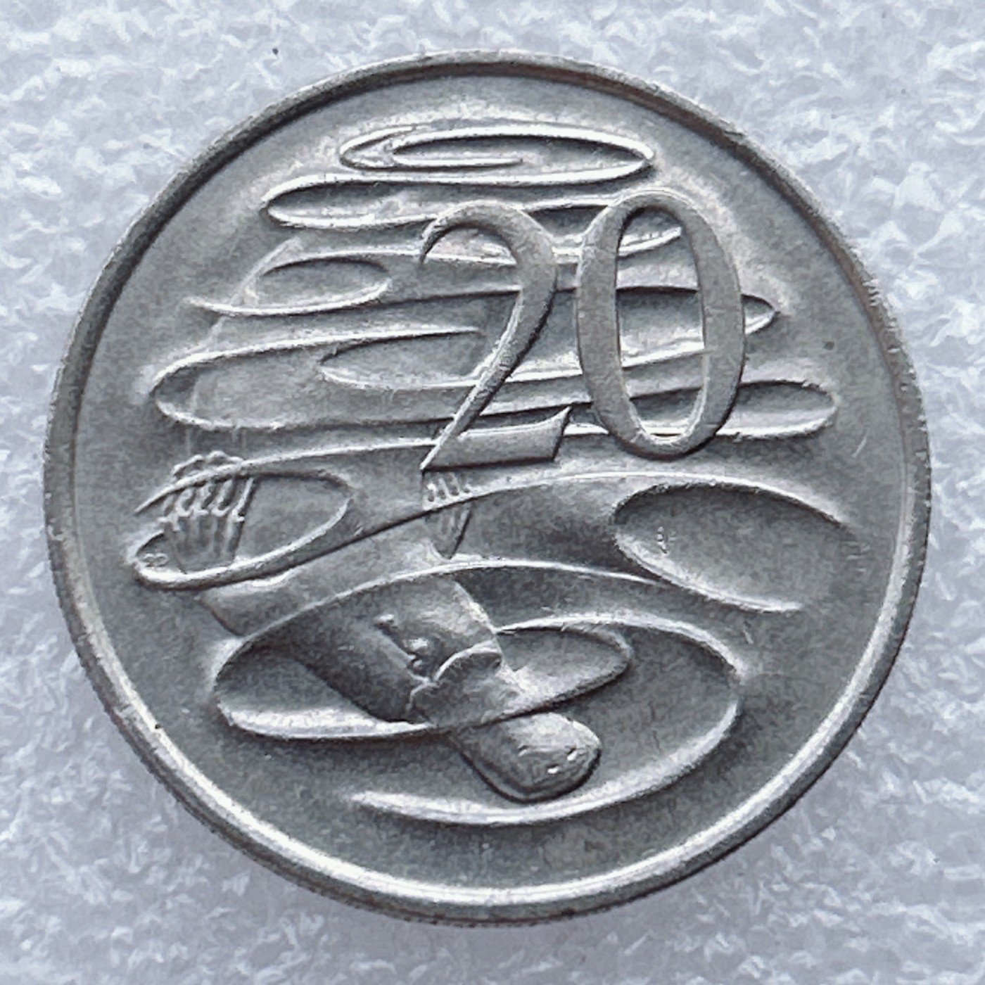 全场一元起拍 世界钱币散币场 第25期 澳大利亚1981年20分伊丽莎白女王鸭嘴兽