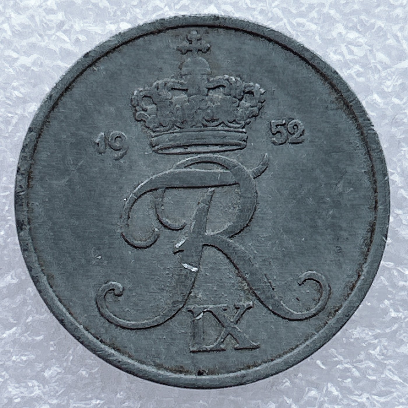 全场一元起拍 世界钱币散币场 第25期 丹麦1952年5欧尔锌币