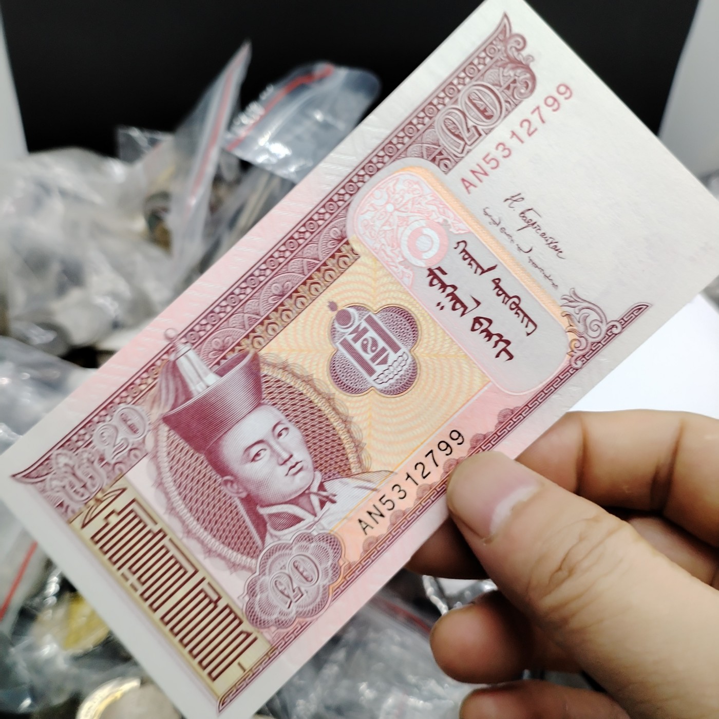 230920纸币专场 蒙古全套9张蒙戈纸钞图格里克钞票全新