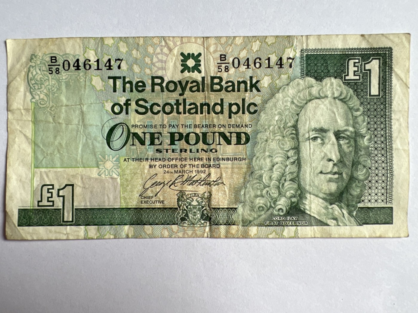 第426期 纸币专场 （无押金，捡漏，全场20包邮，偏远地区除外，接收代拍业务） 苏格兰皇家银行一镑