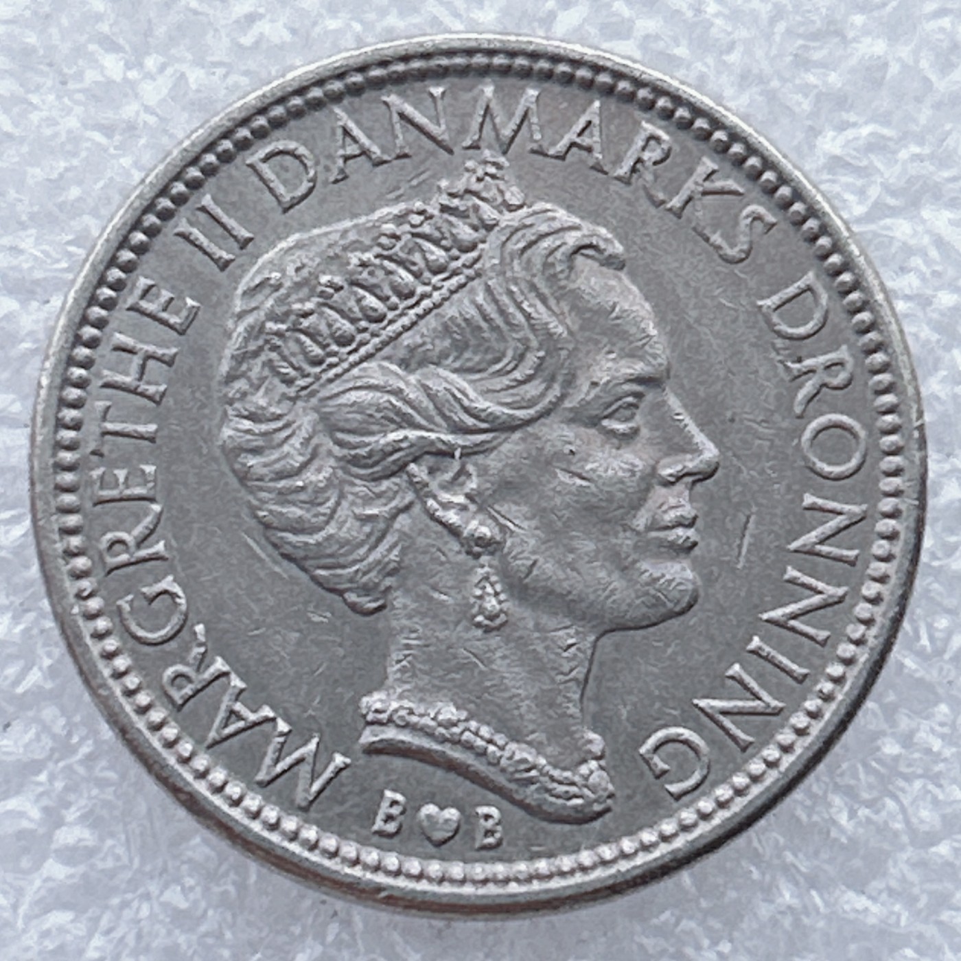 全场一元起拍 世界钱币散币场 第25期 1979年丹麦10克朗硬币 玛格丽特女皇