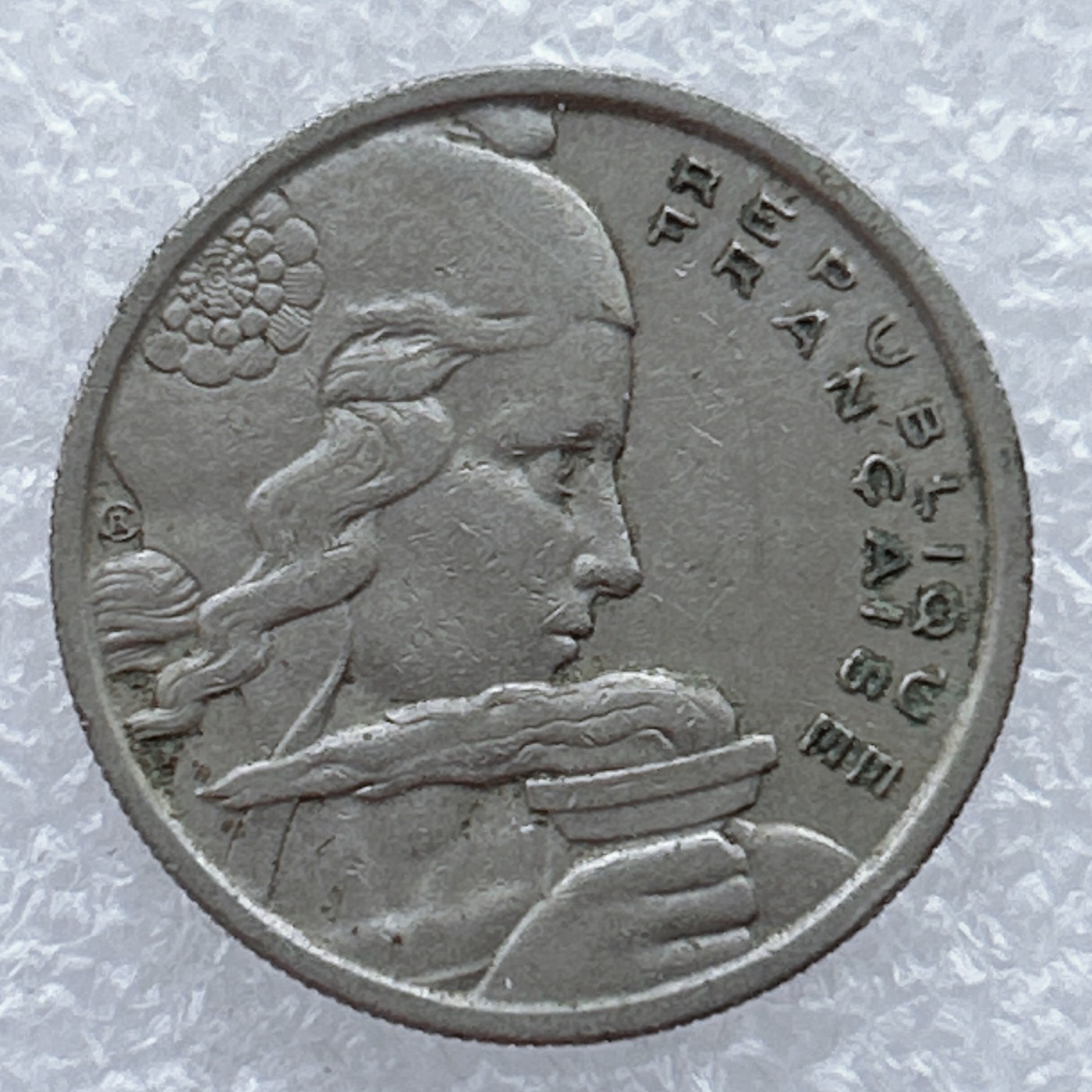 全场一元起拍 世界钱币散币场 第25期 法国大面值硬币 100法郎 1955年 火炬女神