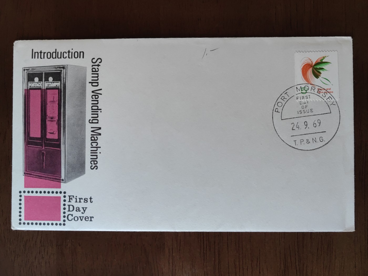 多国精美纪念封＆首日封第⑩场（0元起拍来捡漏）  巴布亚新几内亚1969 邮票自动售卖机