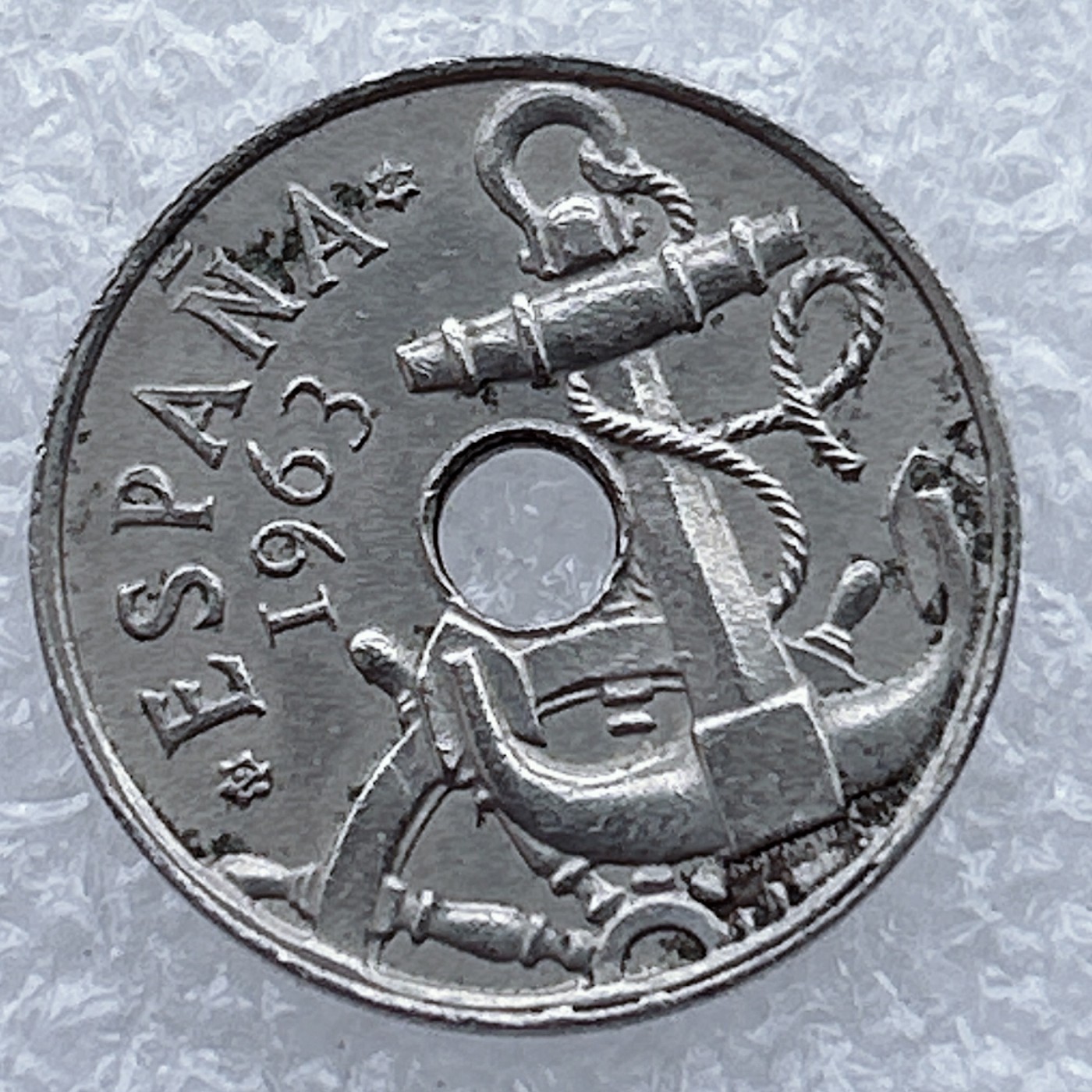 全场一元起拍 世界钱币散币场 第25期 西班牙1963年50分铜镍币