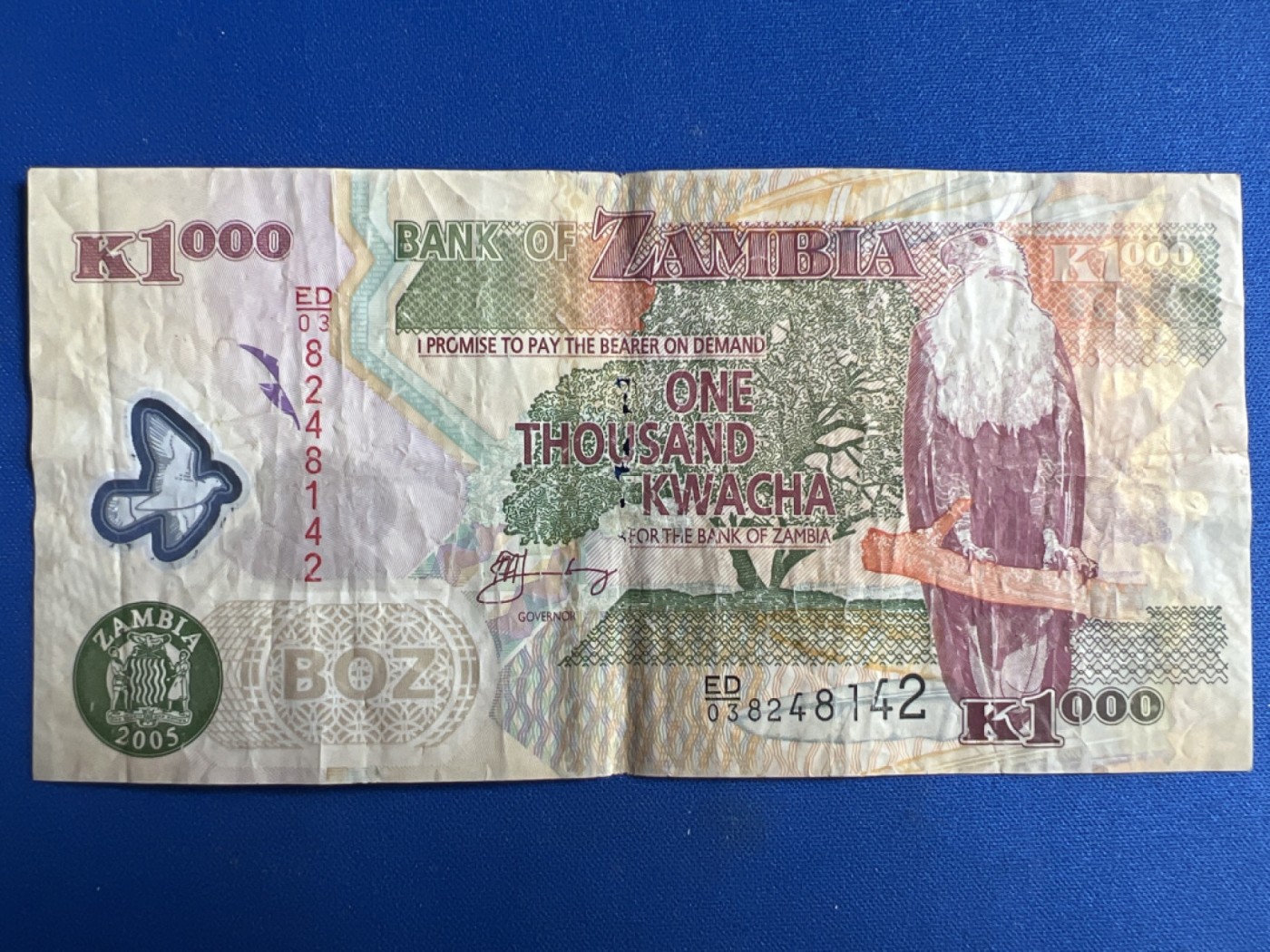 第414期 纸币专场 （无押金，捡漏，全场20包邮，偏远地区除外，接收代拍业务） 赞比亚1000查克瓦
