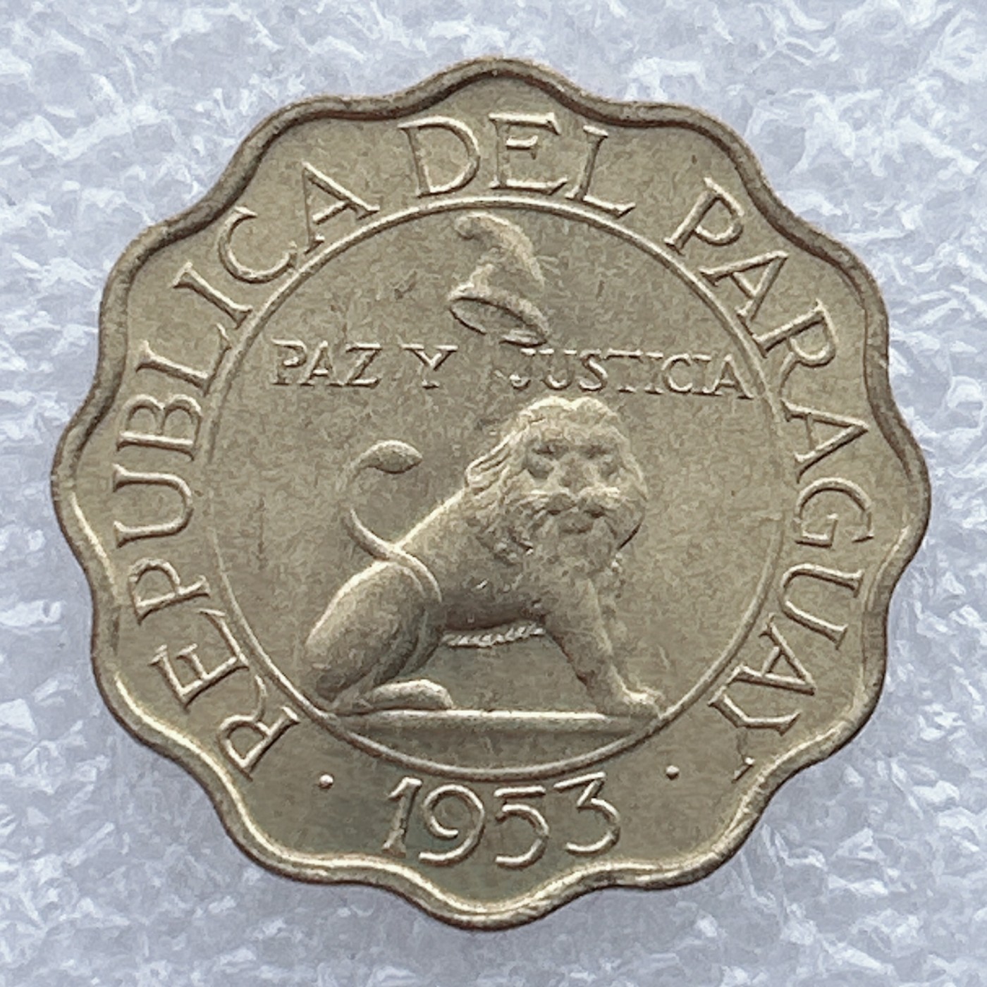 全场一元起拍 世界钱币散币场 第25期 巴拉圭1953年25分