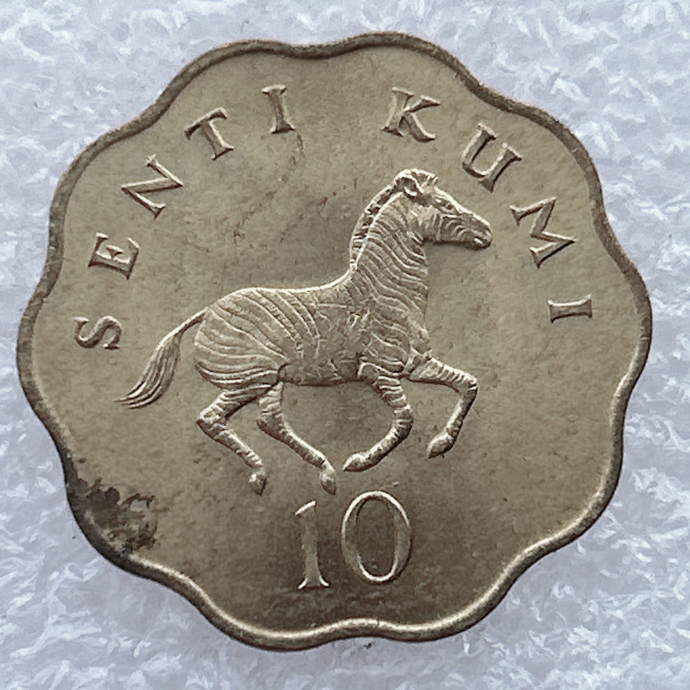 全场一元起拍 世界钱币散币场 第25期 坦桑尼亚1977年10分硬币 首任总统朱利叶斯·尼雷尔 斑马