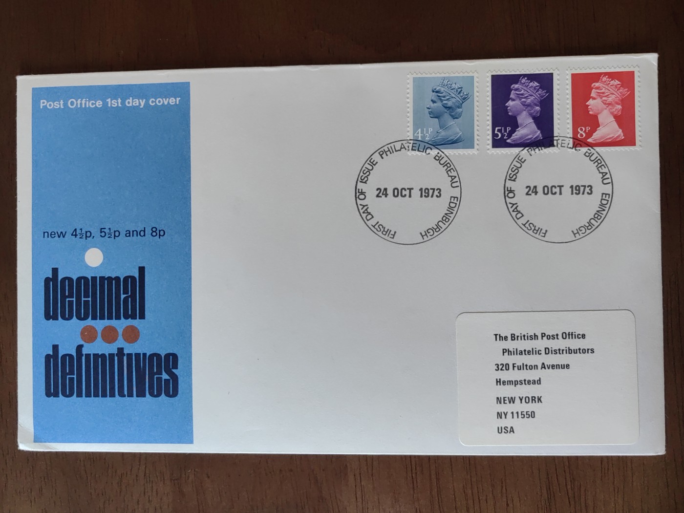 多国精美纪念封＆首日封第⑩场（0元起拍来捡漏） 英国1973  伊丽莎白二世  新十进制货币单位