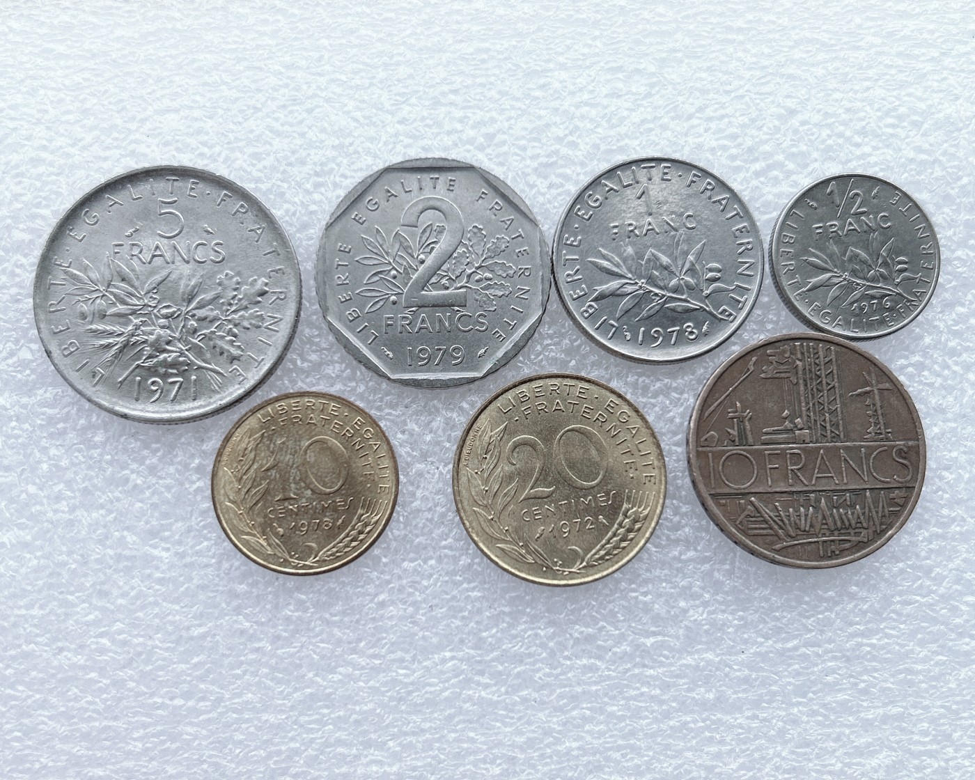 全场一元起拍 世界钱币散币场 第25期 法国硬币7枚