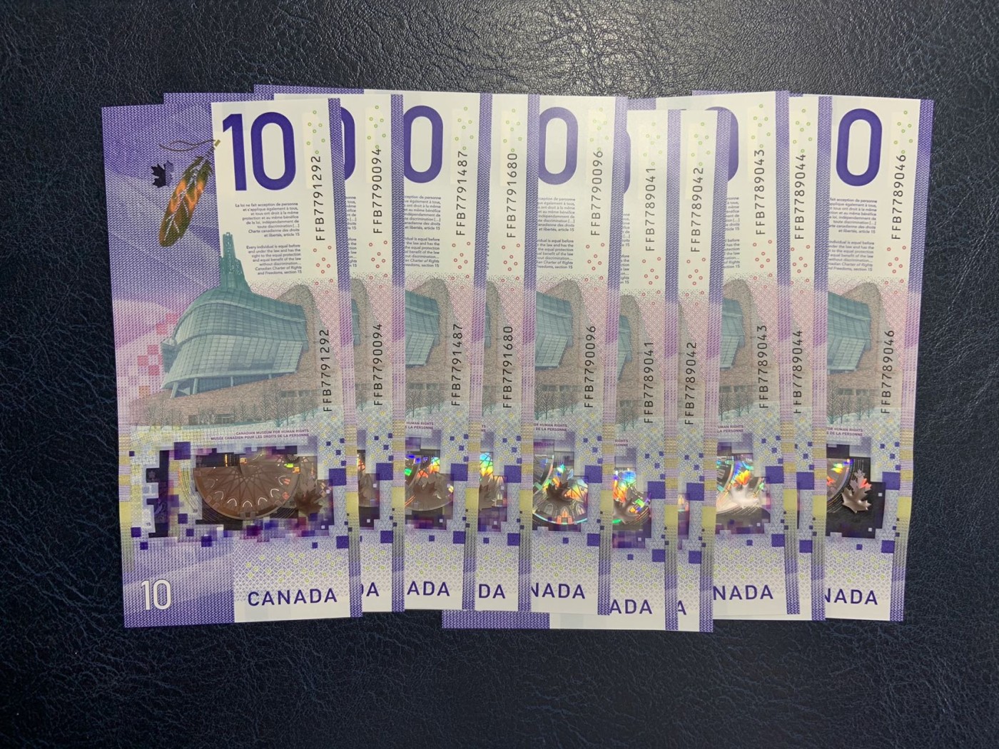 收藏联盟Quantum Auction 第291期拍卖  加拿大2018年10元10张  品相全新UNC 女权主义运动家维奥拉·艾琳·戴斯蒙德