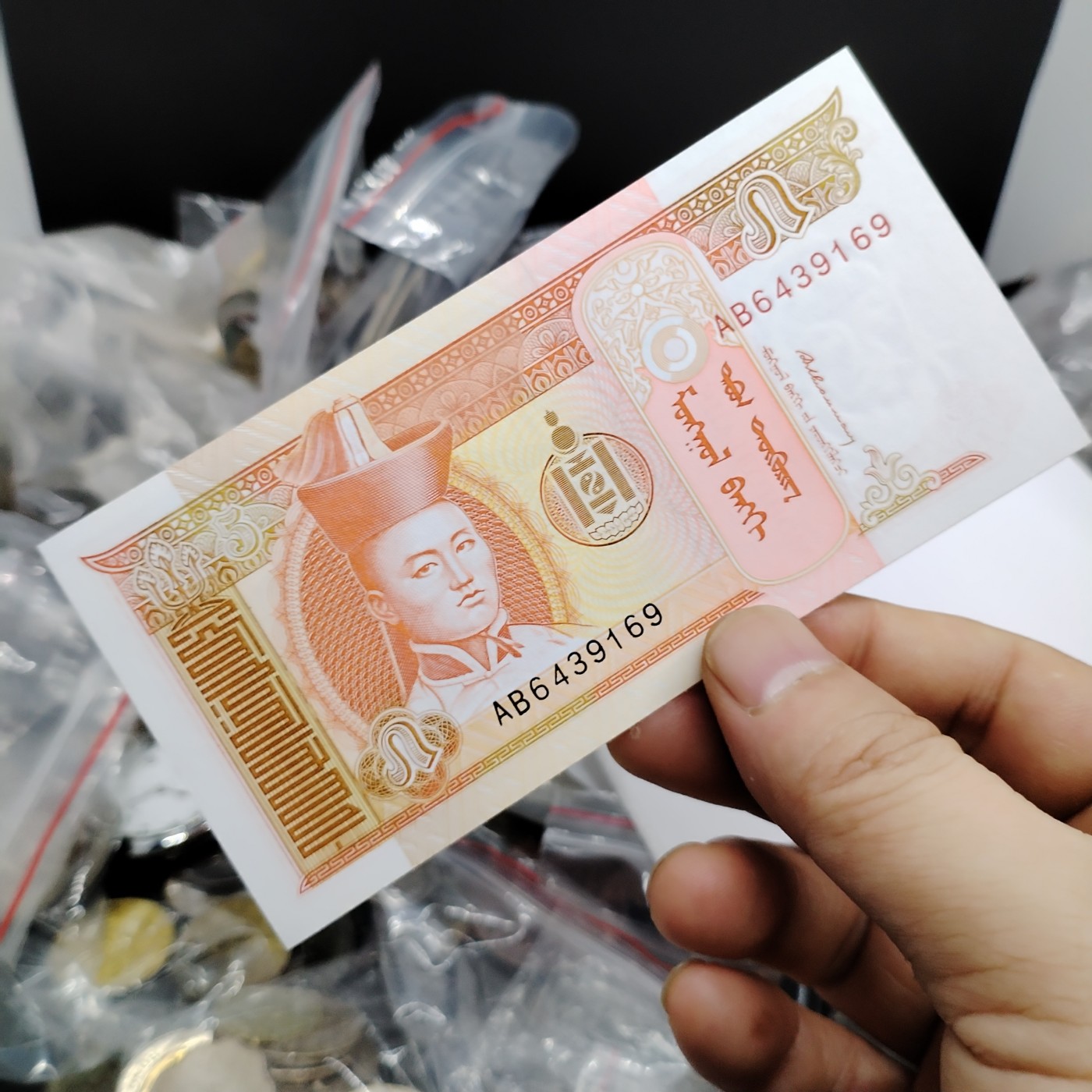 230920纸币专场 蒙古全套9张蒙戈纸钞图格里克钞票全新