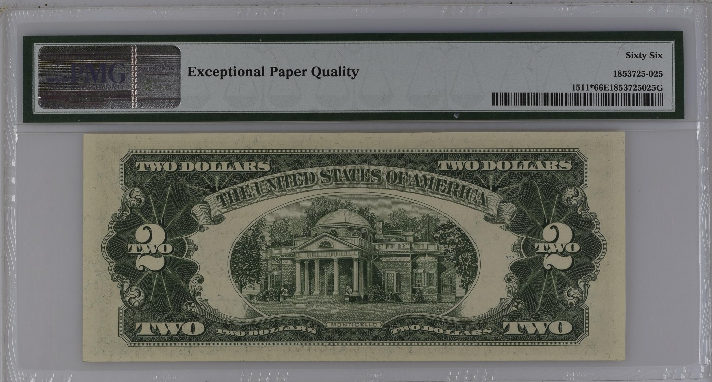 收藏联盟Quantum Auction 第291期拍卖  美国1953年政府券2元 PMG66 星补号 号码无47 稀少券种