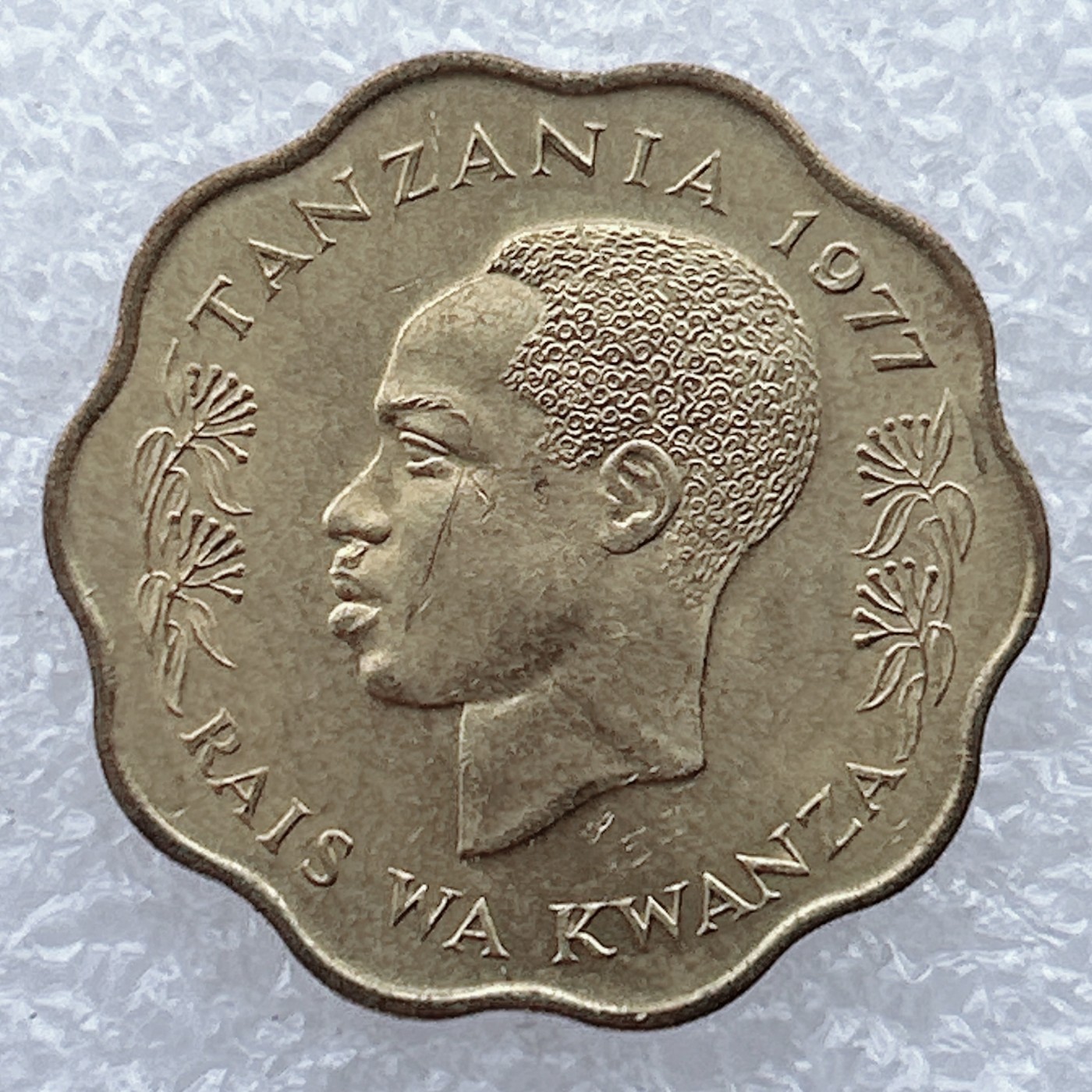 全场一元起拍 世界钱币散币场 第25期 坦桑尼亚1977年10分硬币 首任总统朱利叶斯·尼雷尔 斑马