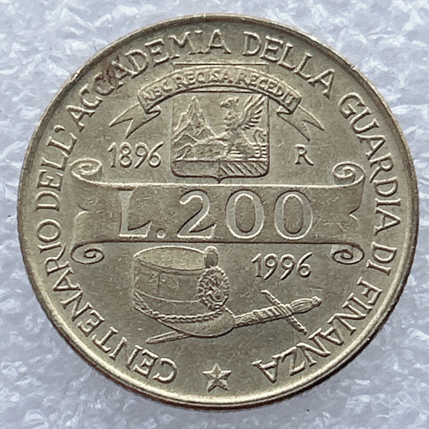 全场一元起拍 世界钱币散币场 第25期 意大利1996年200里拉纪念币