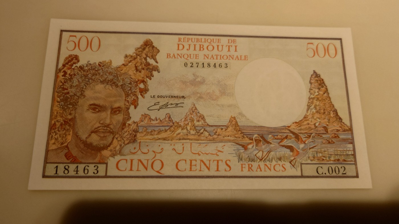 【世界钱币】精选微拍第75期暨2023年第二十二期 部分最新卖剩新品裸钞(有5000卢布AA等) 十月中下旬会有大量新货(优先本群里卖，卖剩的才挂拍卖欢迎关注) 吉布提500法郎 全新绝品尾号463(居中很好)