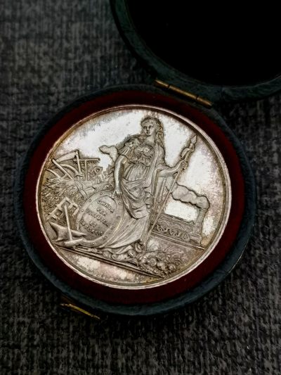 欧洲章牌专场【22】 - 1895法国农业展览会银质奖章