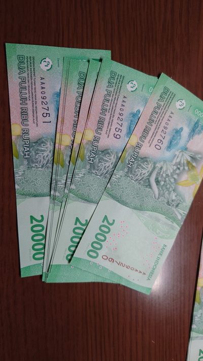 【世界钱币】精选微拍第75期暨2023年第二十二期 部分最新卖剩新品裸钞(有5000卢布AA等) 十月中下旬会有大量新货(优先本群里卖，卖剩的才挂拍卖欢迎关注) - 2022年印度尼西亚20000卢比 首发AAA冠全新绝品标十尾号751～760