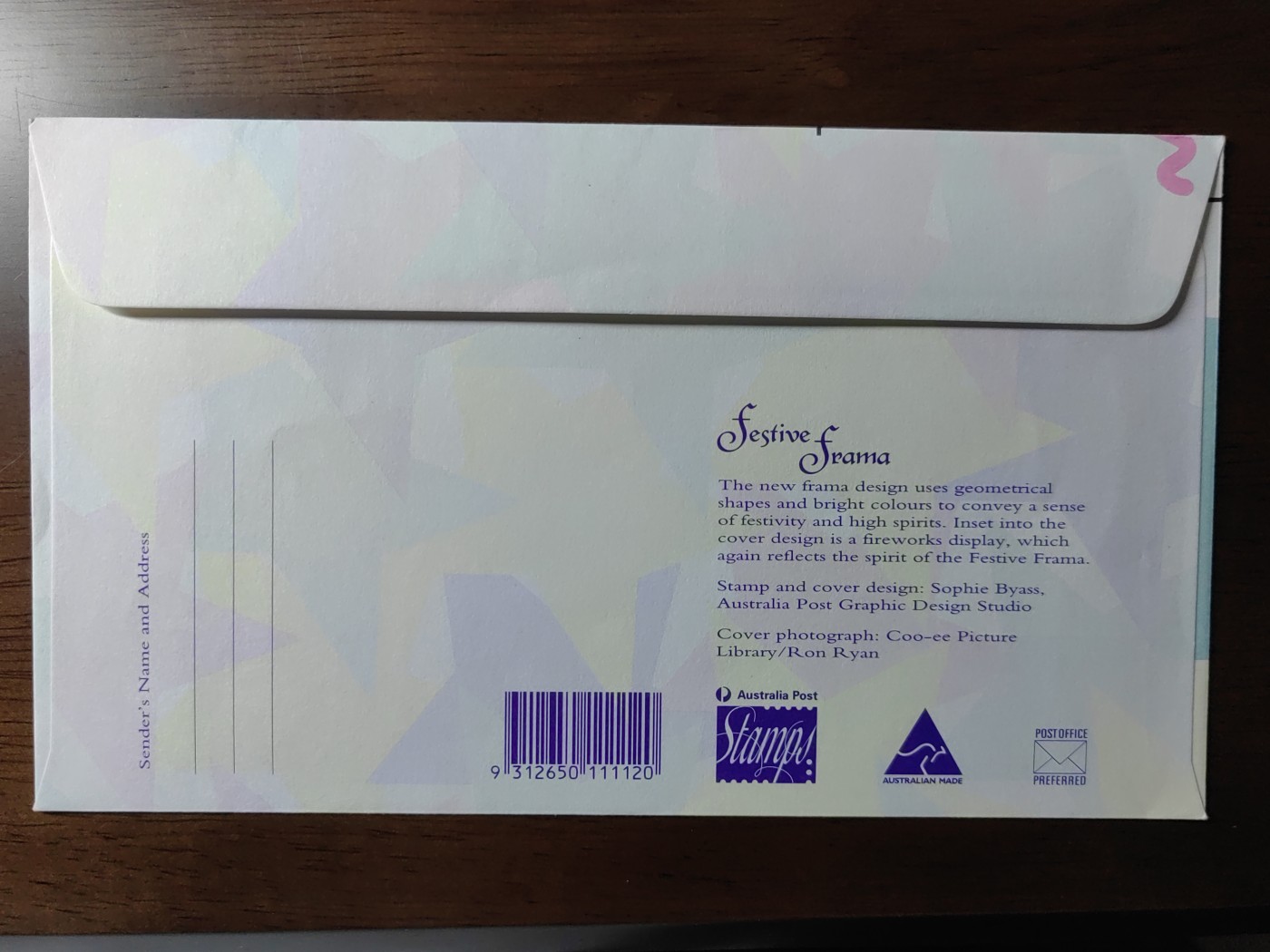 多国精美纪念封＆首日封第⑩场（0元起拍来捡漏） 澳大利亚1996 节日的快乐纪念封