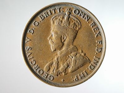 第七场历代钱币 - 少见英属澳洲乔治五世一便士大铜币