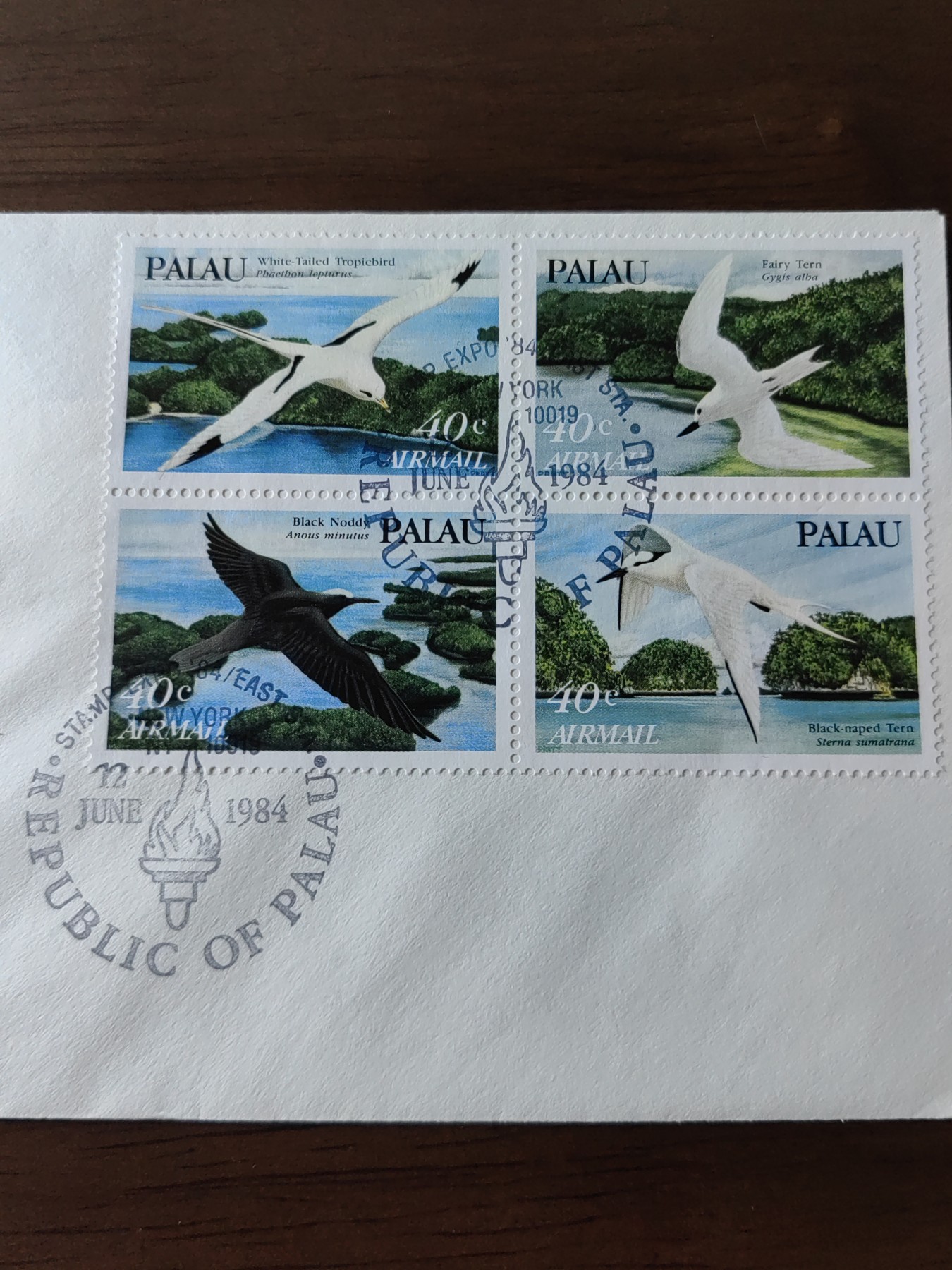 多国精美纪念封＆首日封第⑩场（0元起拍来捡漏）  帕劳共和国1984 斯拉姆鸟