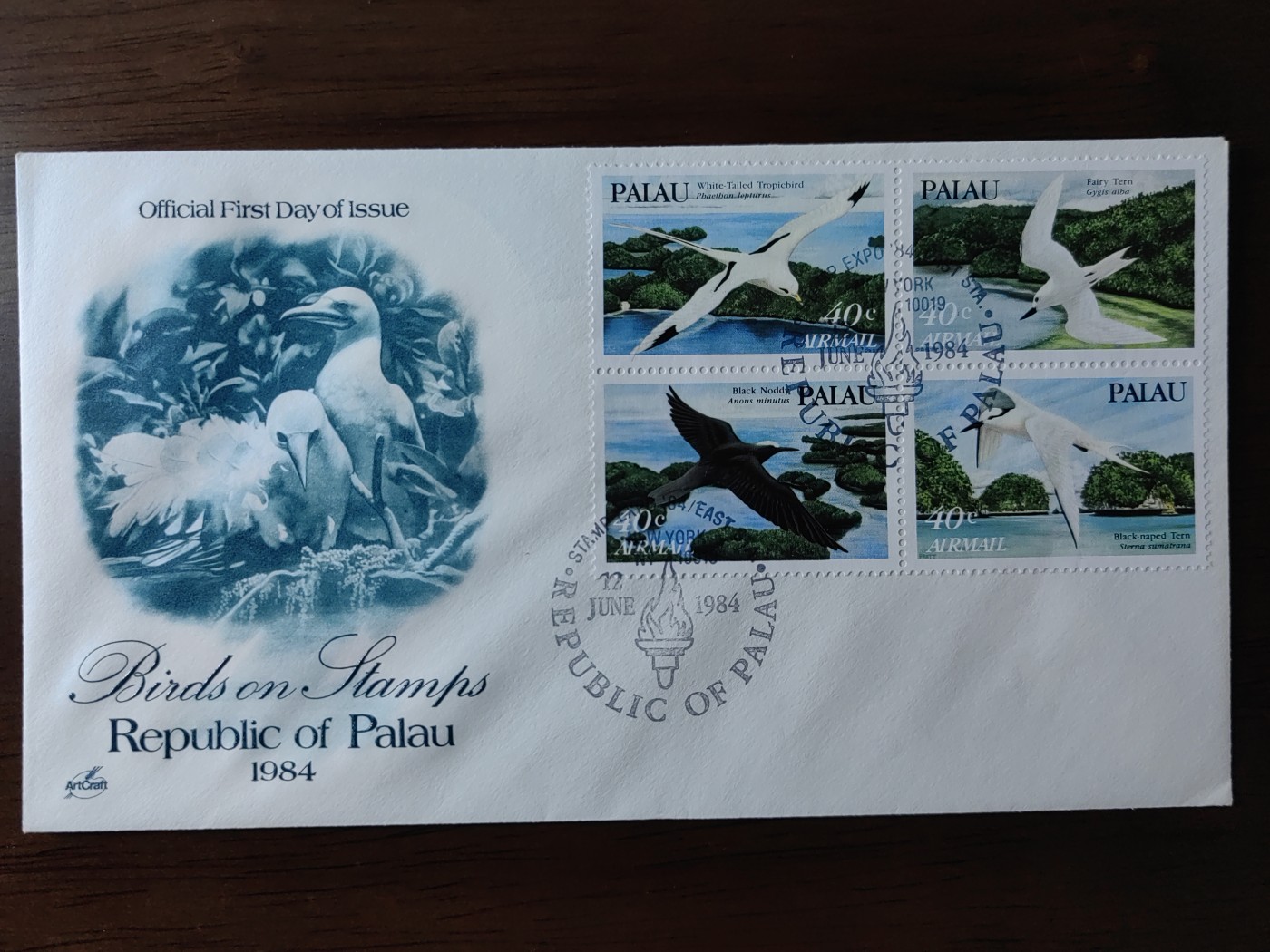 多国精美纪念封＆首日封第⑩场（0元起拍来捡漏）  帕劳共和国1984 斯拉姆鸟