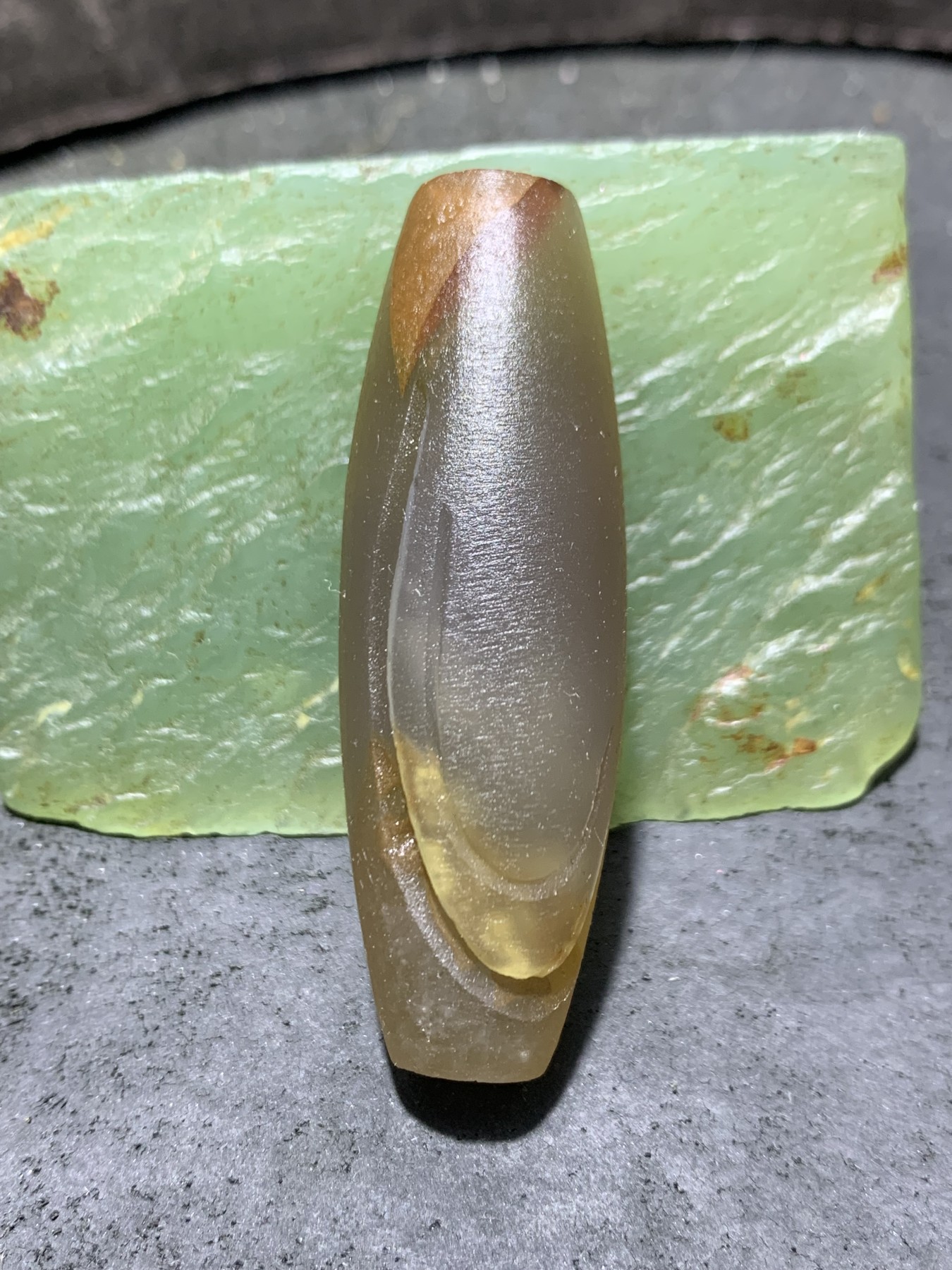 精美亚光高玉化巴西玛瑙手工俏色巧雕长寿龟吊坠一个！