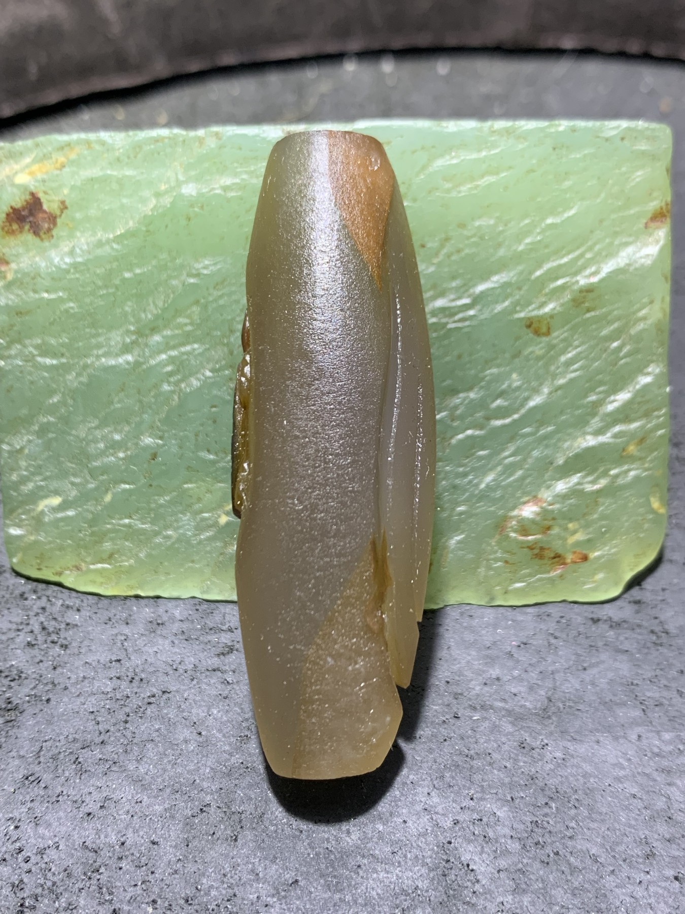 精美亚光高玉化巴西玛瑙手工俏色巧雕长寿龟吊坠一个！