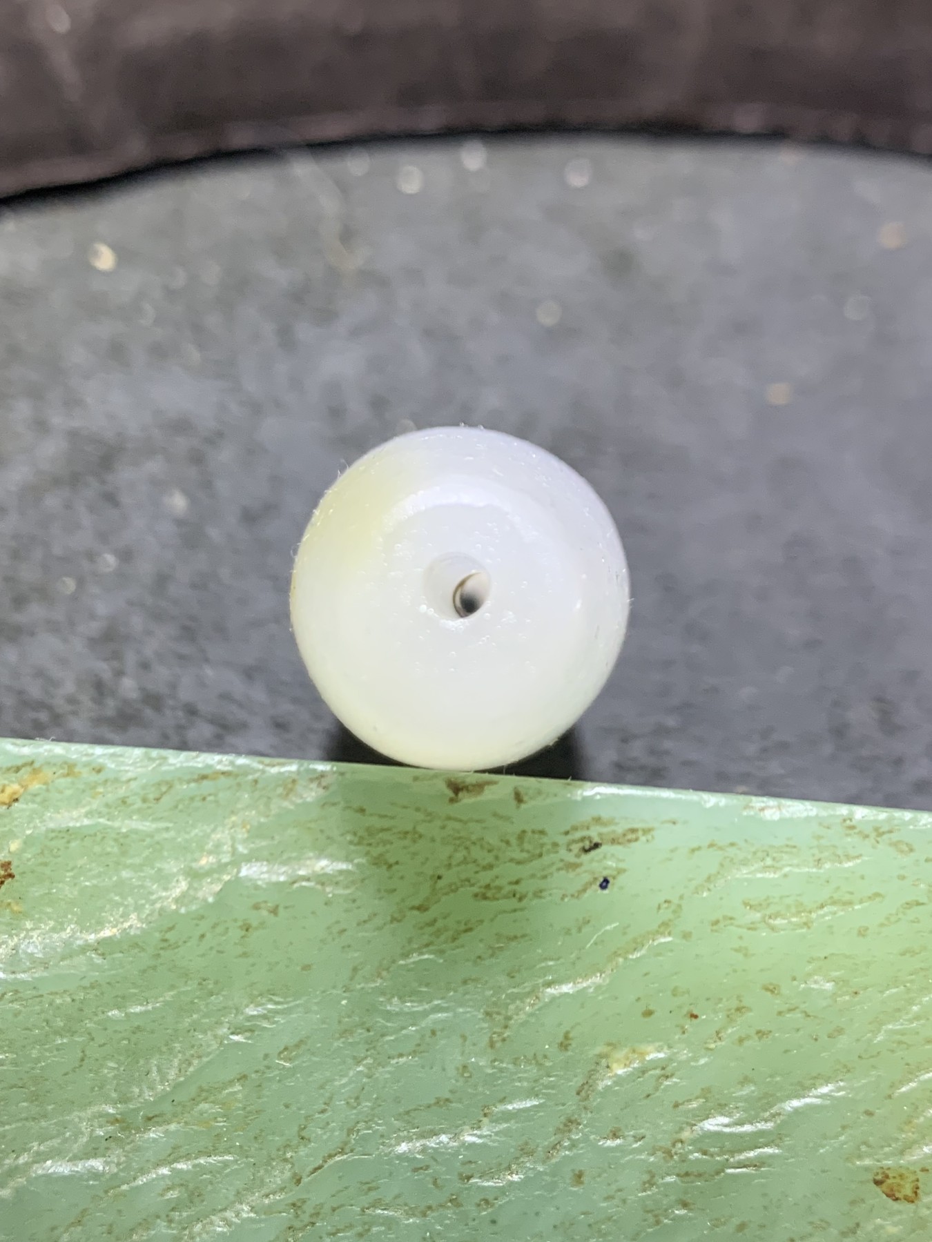精美高玉化海洋玉髓手工雕刻坐而论道意境大桶珠一个！