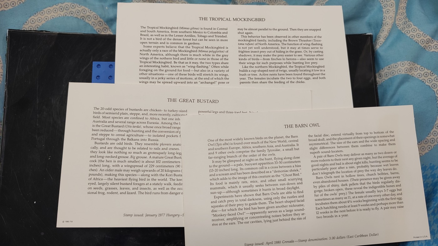 一月邮币社第三期拍卖国际邮票专场 精美动物介绍卡邮票11张