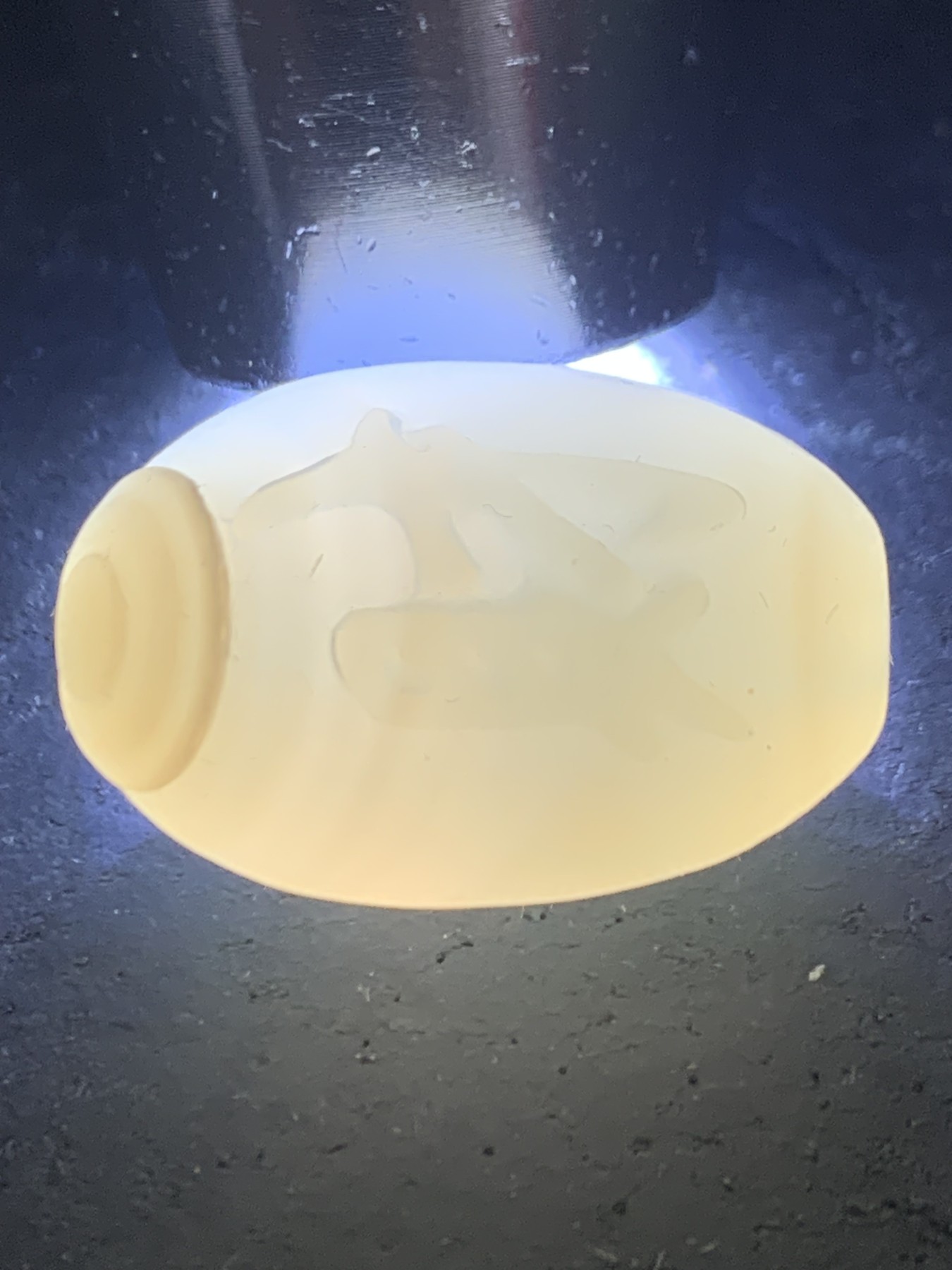 精美亚光高玉化海洋玉髓手工俏色巧雕财字桶珠一个！