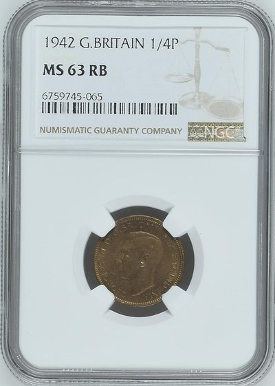 FCO-1-散币 - 1942 G.BRITAIN    1/4P