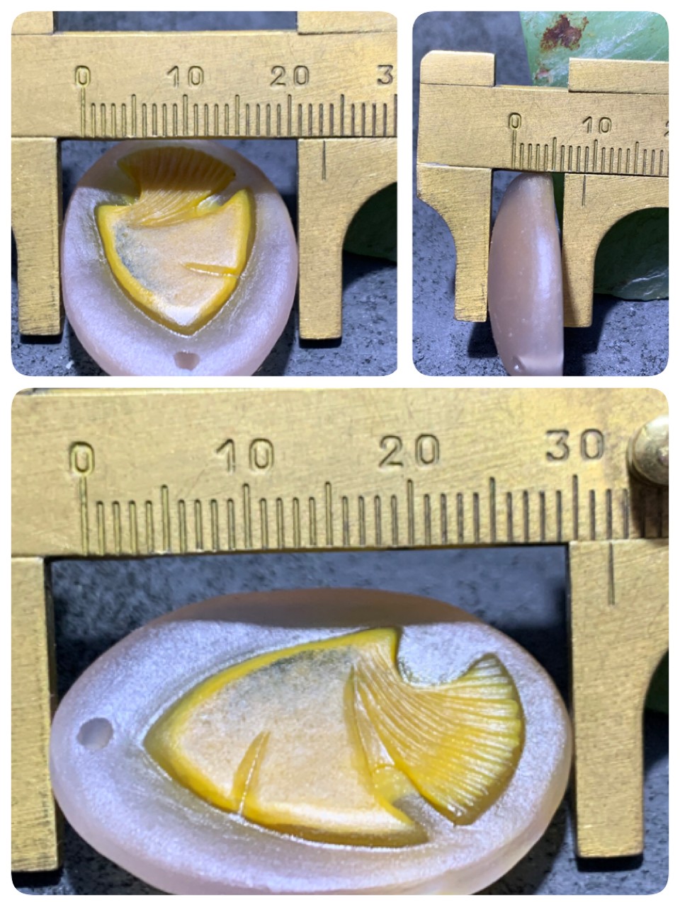 精美亚光高润度糖心冻料鸡油黄蒙料战国红玛瑙手工俏色巧雕刻富贵有余吊坠一个