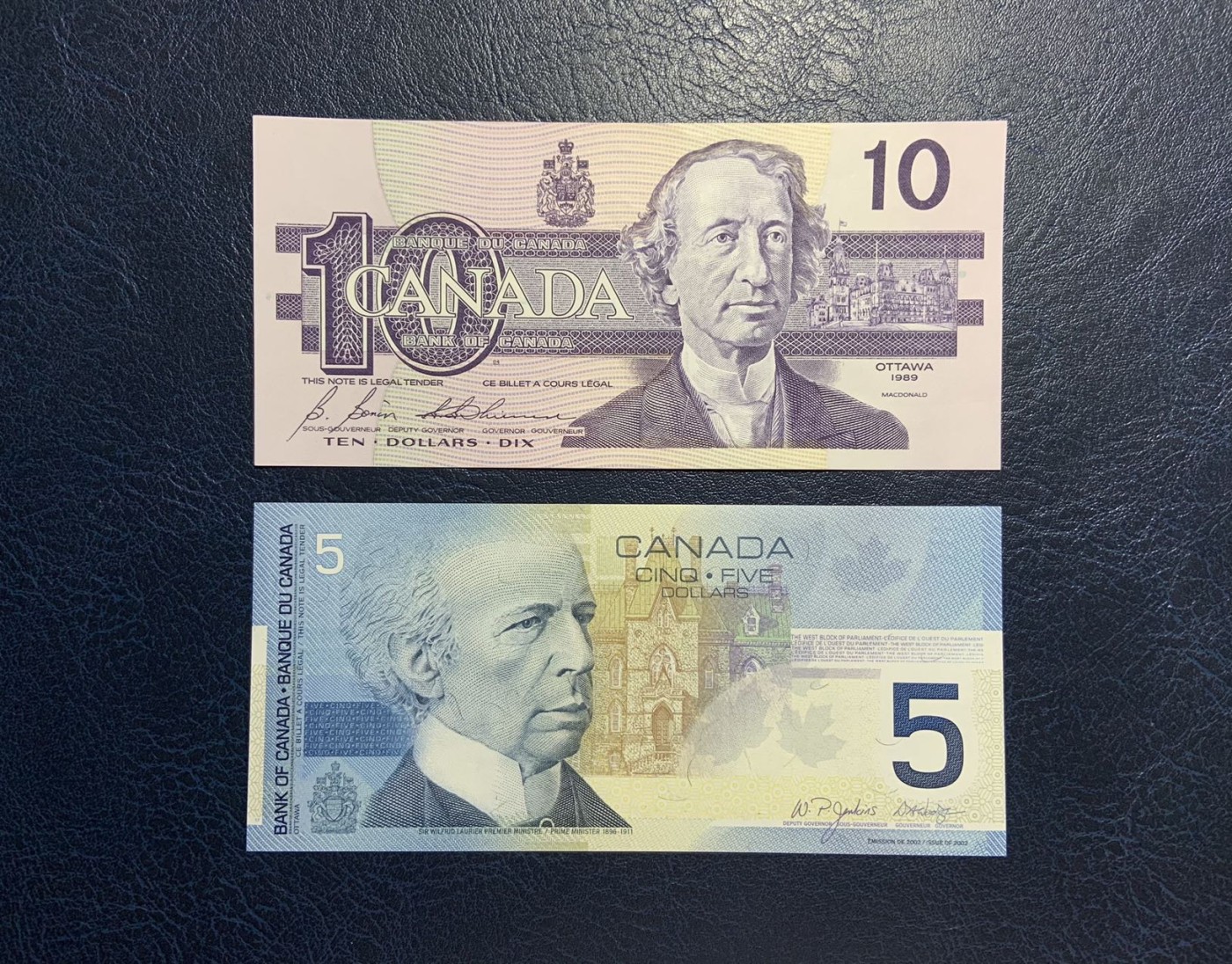收藏联盟Quantum Auction 第292期拍卖  加拿大1954-2002年1-10元5张 品相和年份见下方拍品介绍