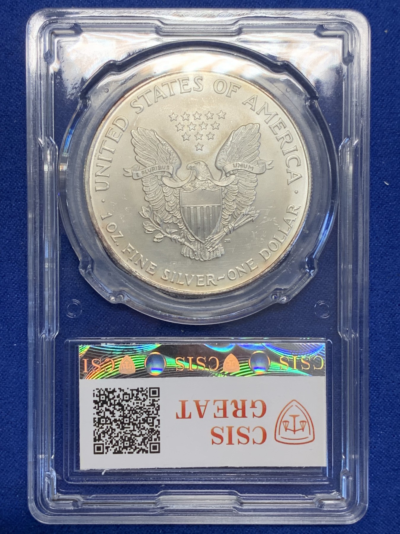 《竞宝斋》第201场-周日，周一 2场 (全场包邮) CSIS-MS64 美国 2003 行走女神1美元银币 31.1克 999银