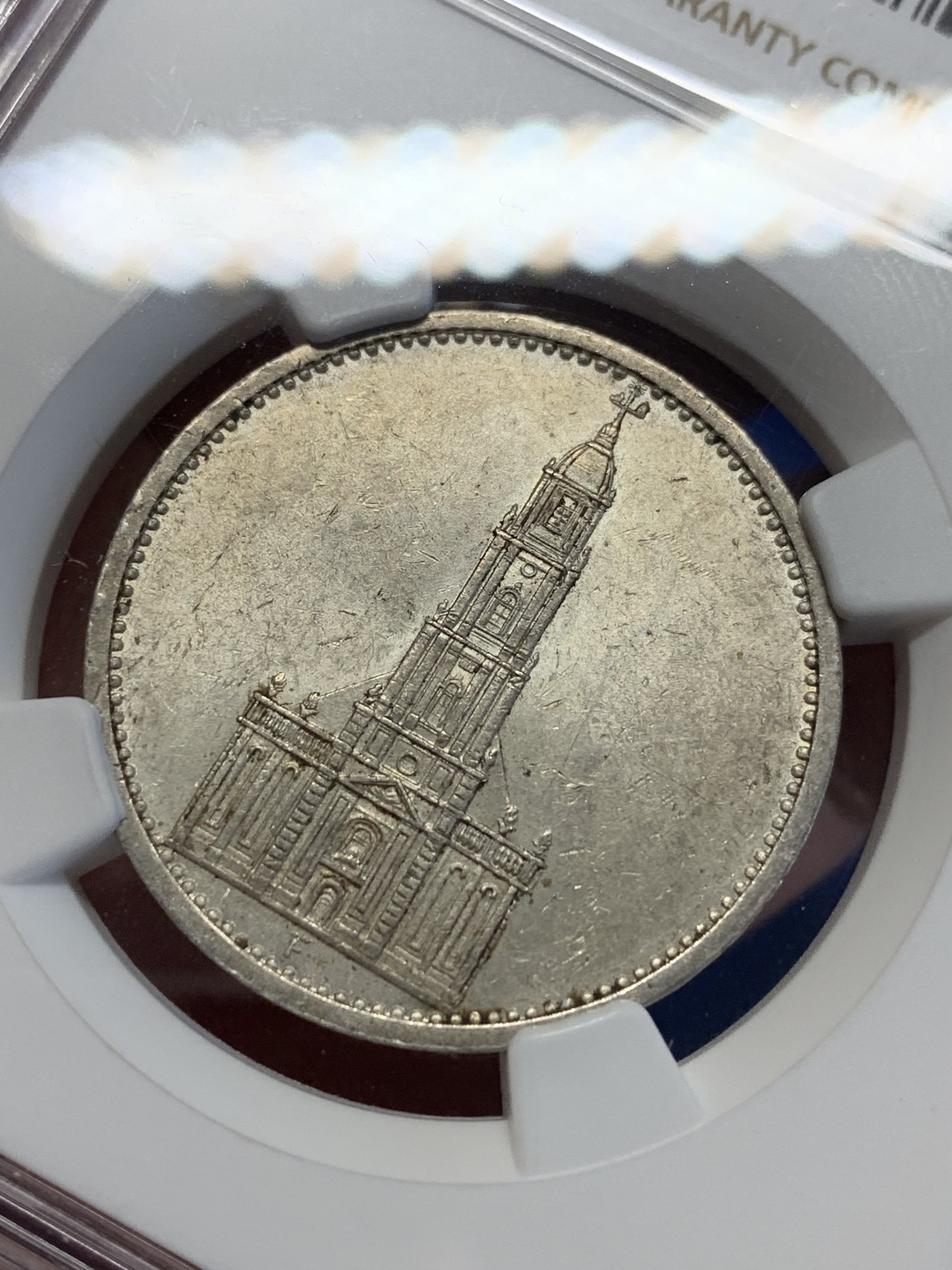 《竞宝斋》第201场-周日，周一 2场 (全场包邮) NGC UNC 1934年德国 帝国5马克银币