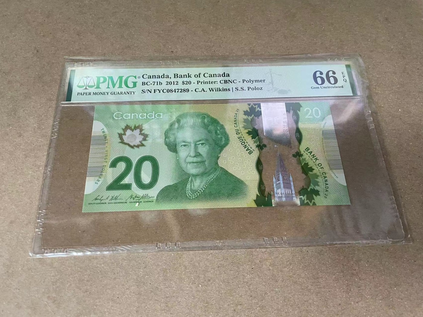 【Blue Auction】✨世界纸币精拍第375期【精】 加拿大 2012年20元 PMG66EPQ 